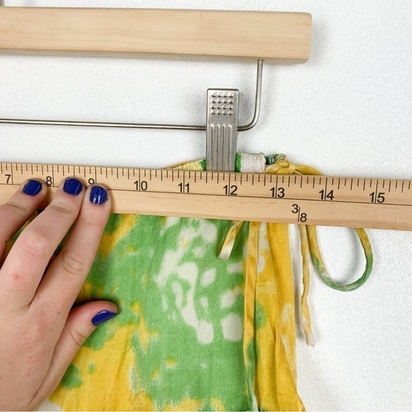 Aoyama Itchome Mixed Print Silk Western Boho Mini Skirt Sz 26” - Picture 9 of 9